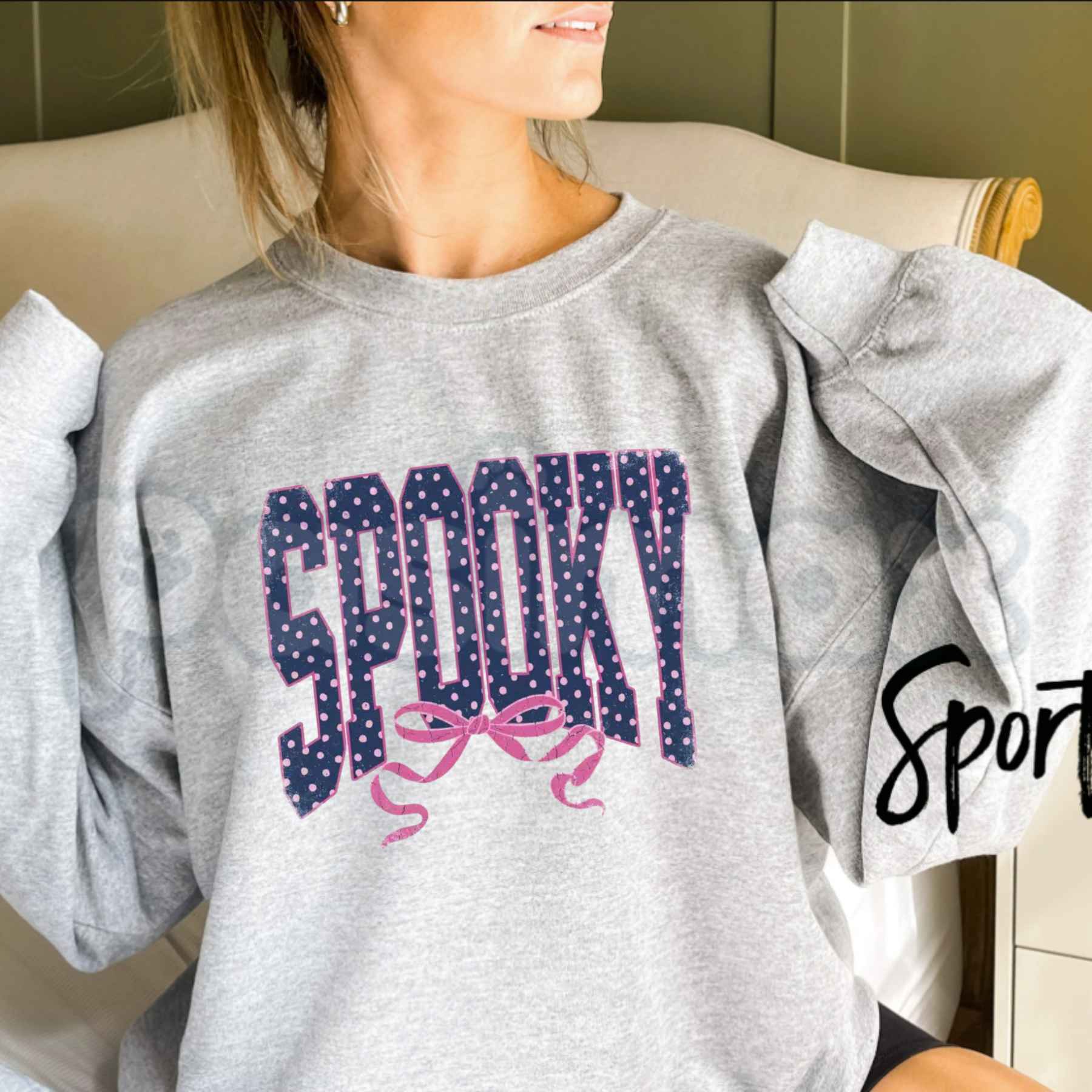 Girly Spooky Sweatshirt | Cute Pink Halloween Crewneck