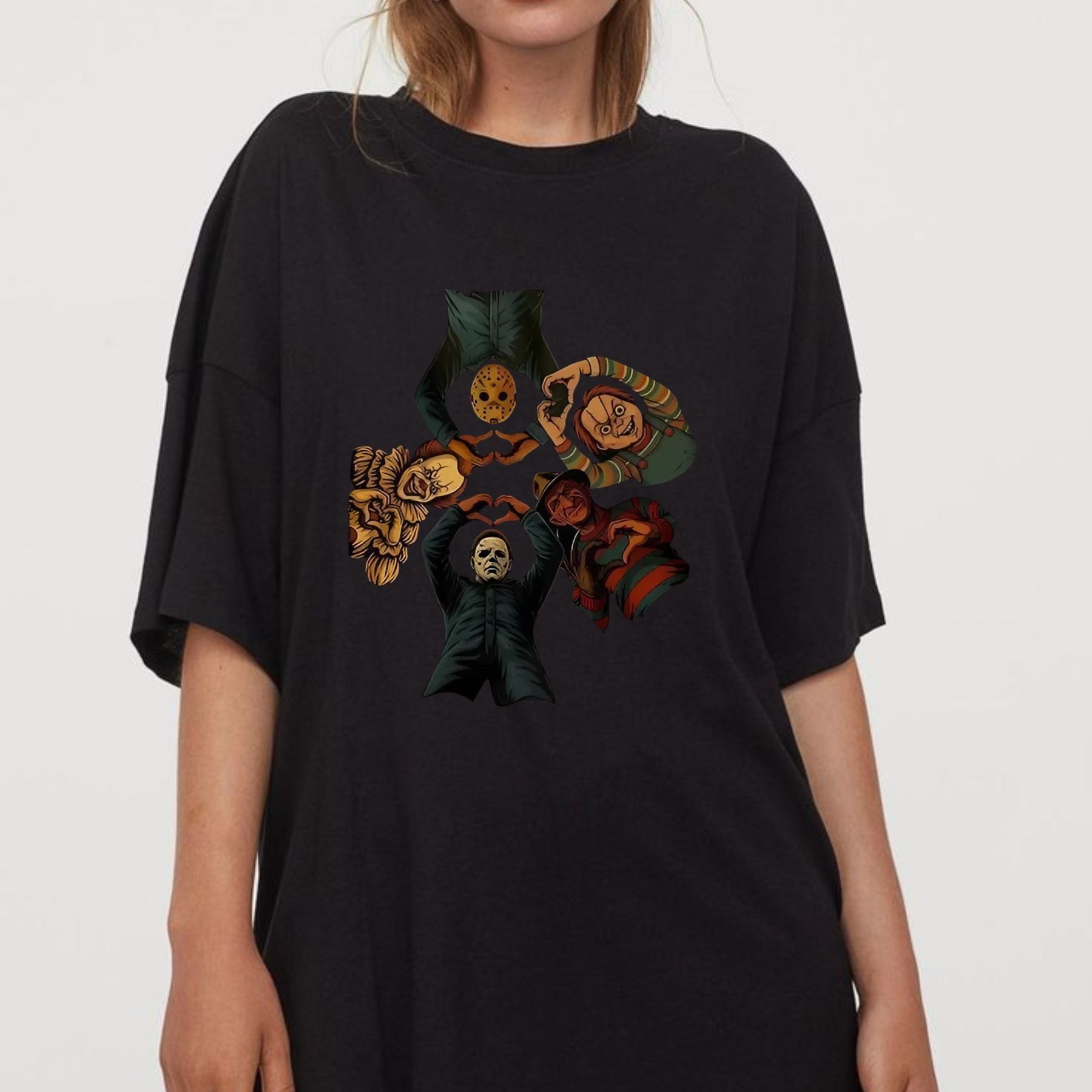 Pasimax "Horror Friends" Halloween T-Shirt — detail close-up