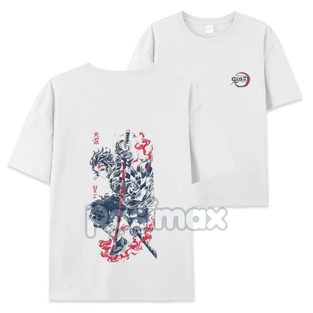 Pasimax Tanjiro Kamado Demon Slayer T-Shirt — back view