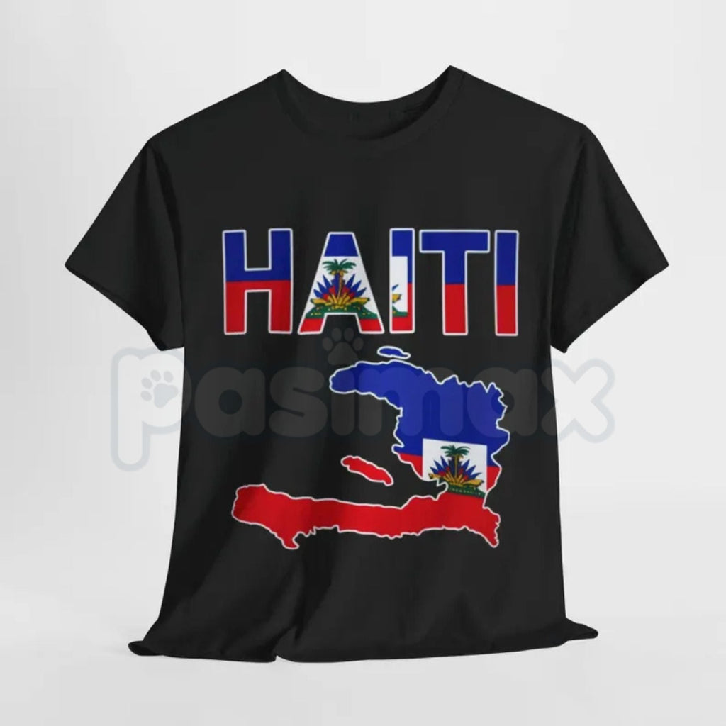 Happy Haitian Flag Day T-Shirt – Cool Haiti Flag Map Graphic Tee, Premium 100% Cotton Haitian Pride Top, Soft Lived-In Heavyweight Ayiti Cherie Shirt, Made in USA