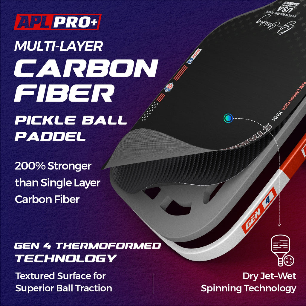APL Valorix Pro+ 16mm Pickleball Paddle | Carbon Fiber | Gen 4 Thermoformed Foam Technology