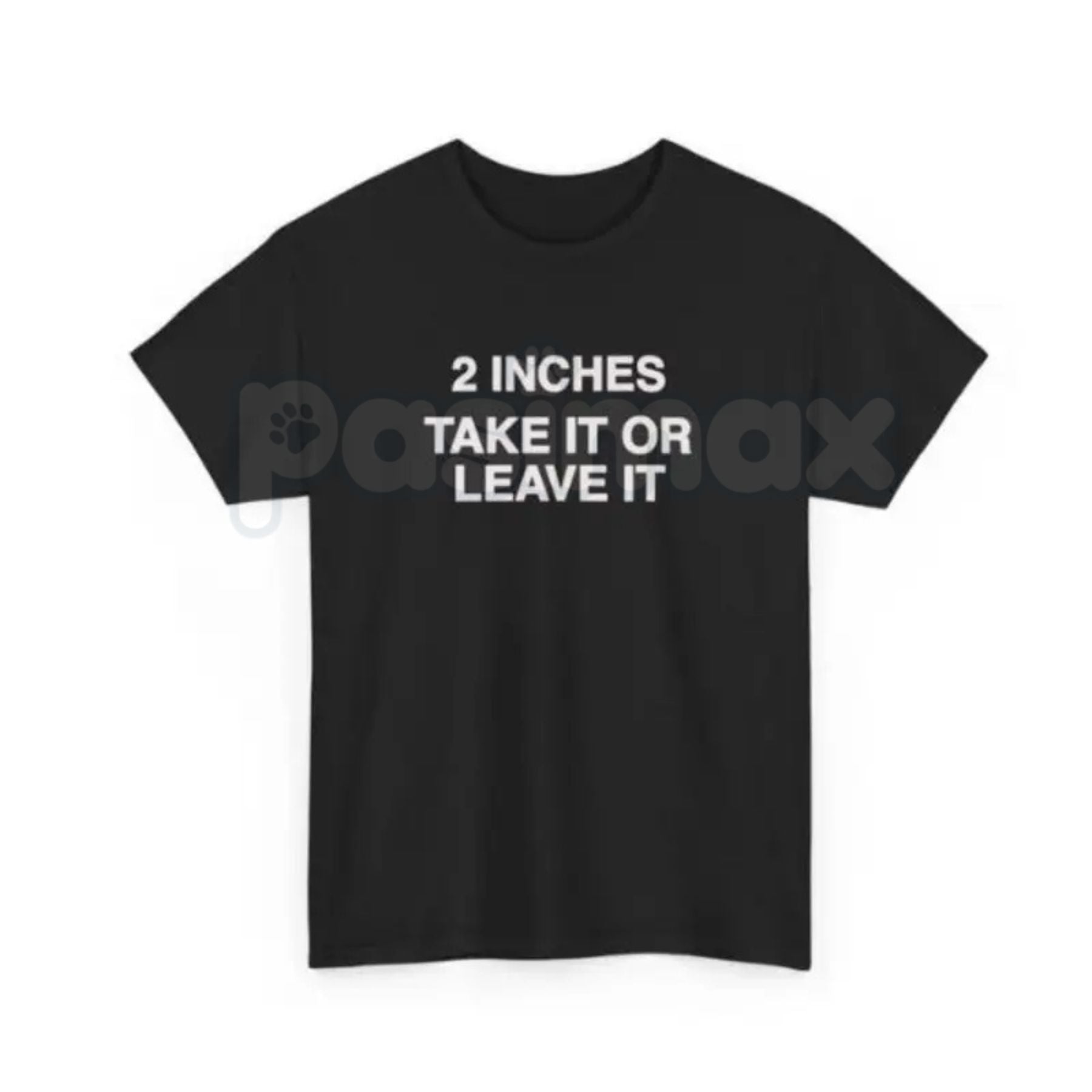 Pasimax Vintage "2 Inches Take It Or Leave It" T-Shirt — detail close-up