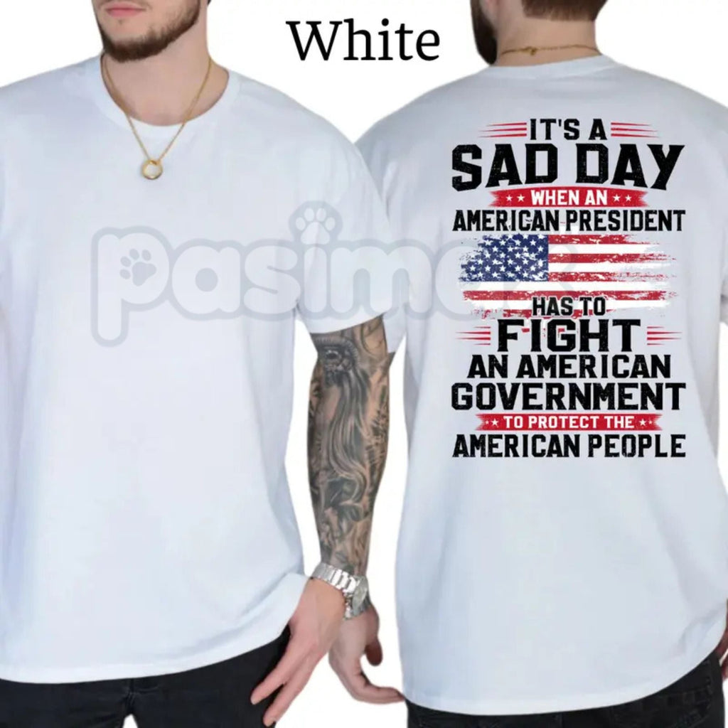 President Fight To Protect The American People T-Shirt – Conservative Political Graphics Tee, Funny Patriotic Men's Apparel