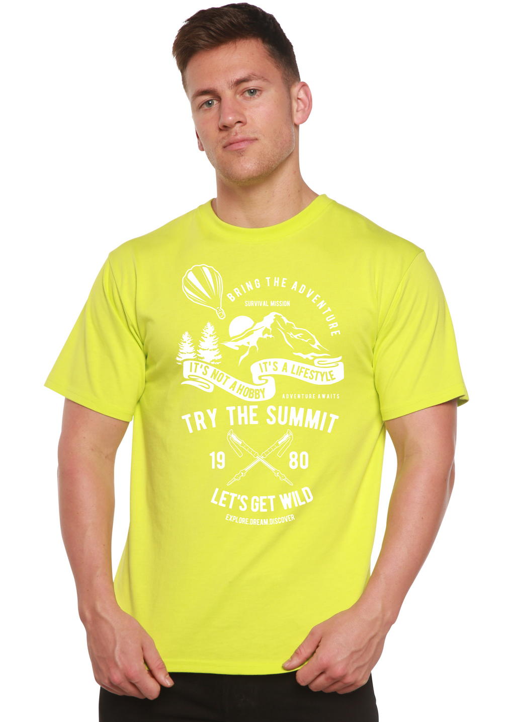 Spun Bamboo Try The Summit Spun Bamboo® Men's Bamboo Viscose/Organic Cotton Short Sleeve Graphic T-Shirt — alternative angle