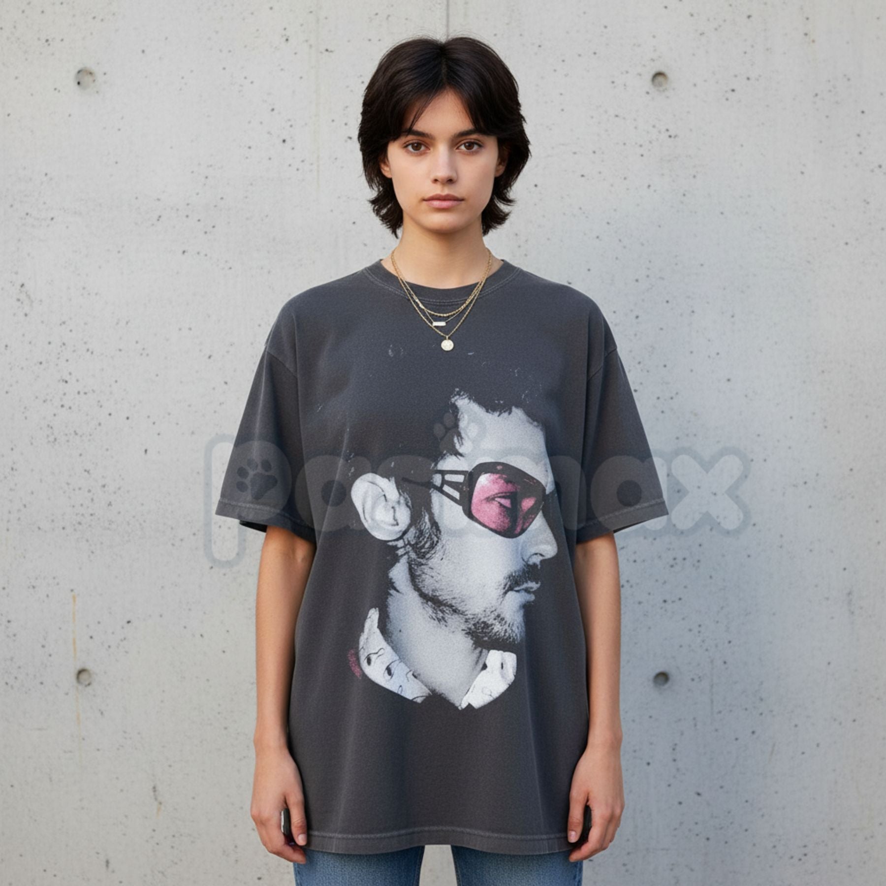 Pasimax Comfort Colors® Harry Disco Ball & Kiss T-Shirt – Retro Music Fan Graphic Tee, Vintage "Big Face" Style Concert Shirt