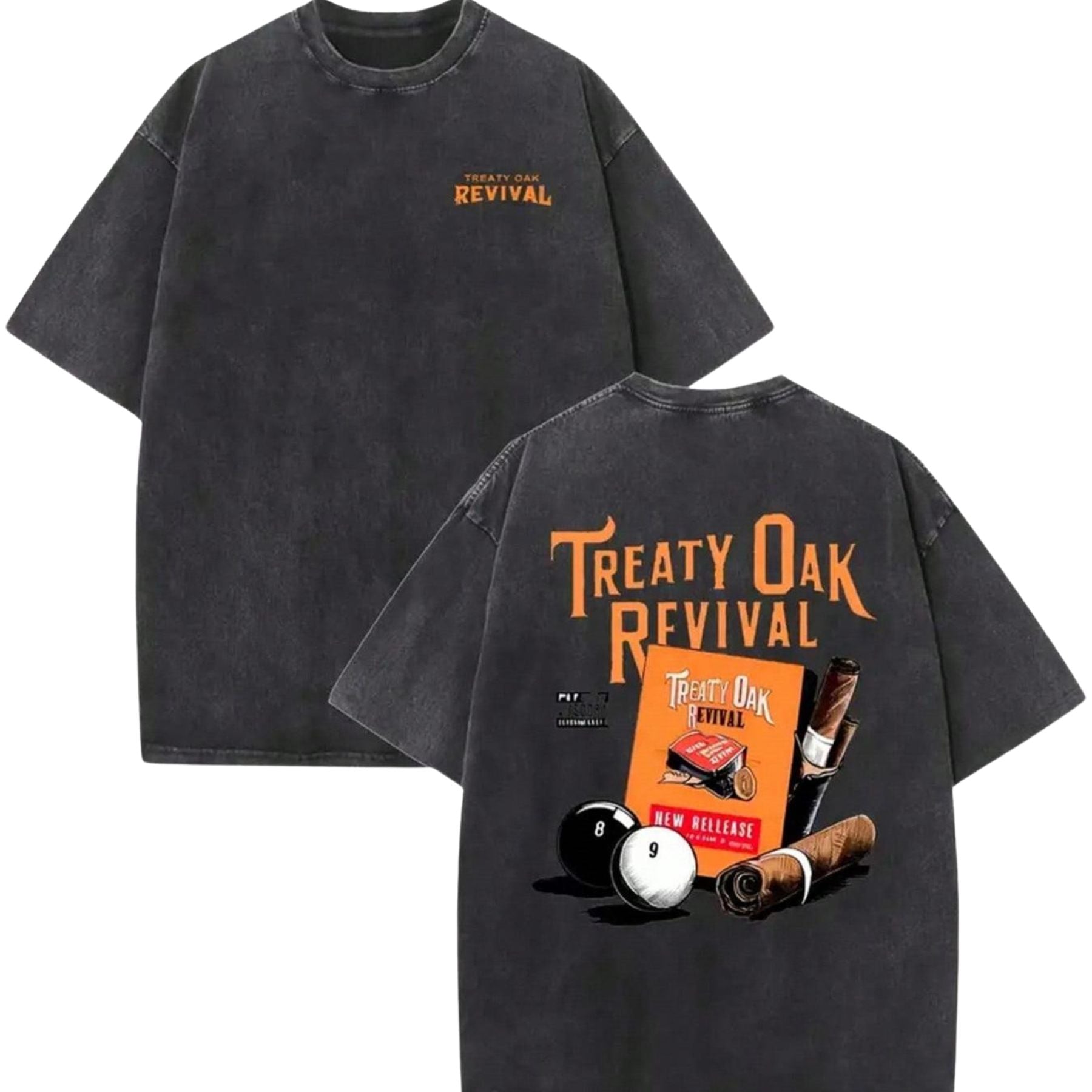 Pasimax Retro Treaty Oak Revival Graphic T-Shirt — detail close-up