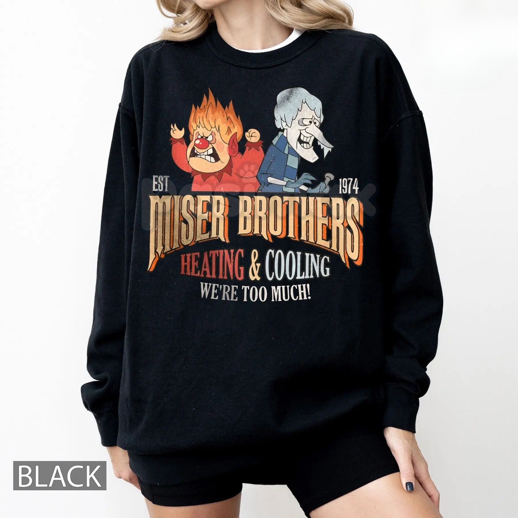Pasimax Miser Brothers "We Are Too Much" Heating and Cooling Shirt & Sweater – The Year Without A Santa Claus Holiday Apparel
