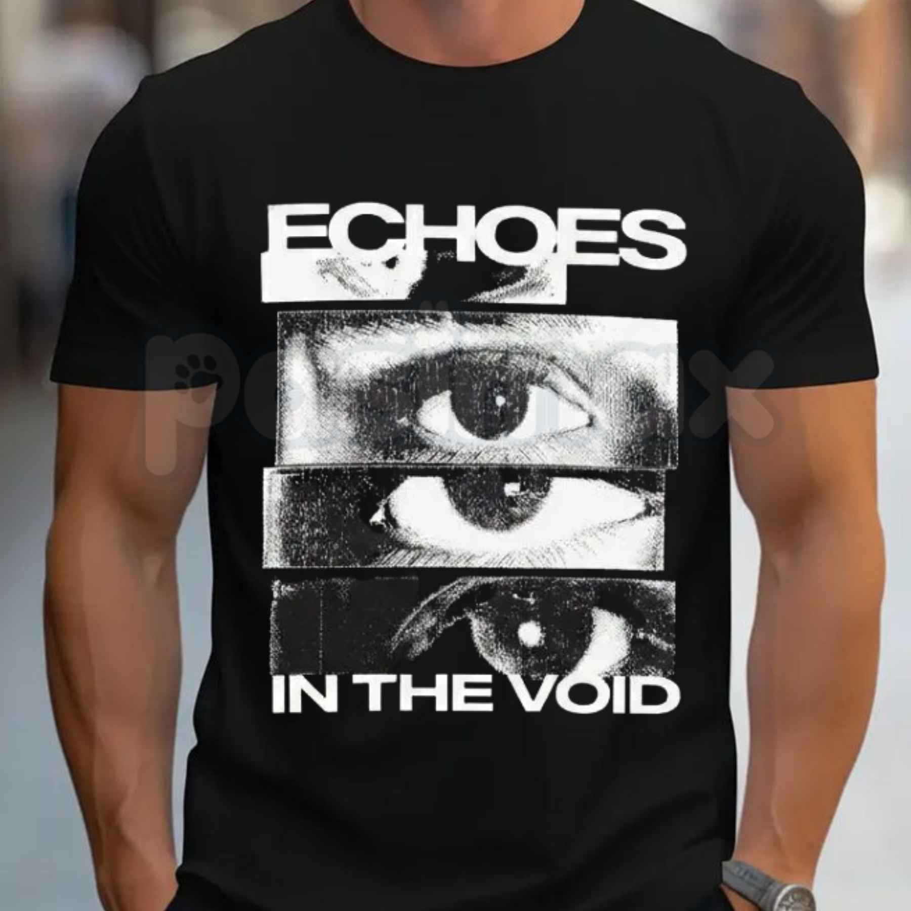 Retro Glitch Art Eye Print Shirt – Vintage Graphic Tees, Cyberpunk Vaporwave Surreal Unisex Cotton T-Shirt