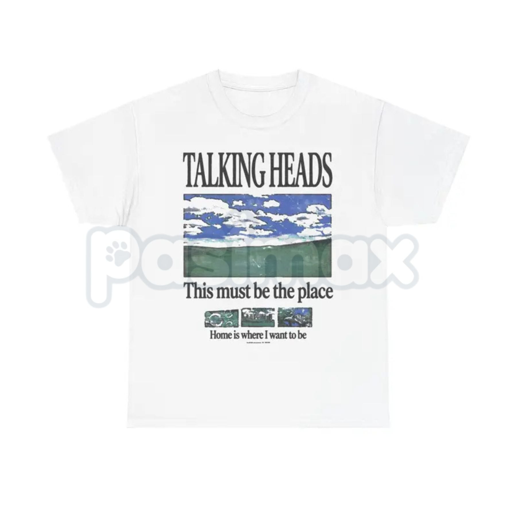 Pasimax Talking Heads Graphic T-Shirt - "This Must Be the Place" Lyric Tee, Retro 80s Rock Inspired Shirt, Naive Melody New W