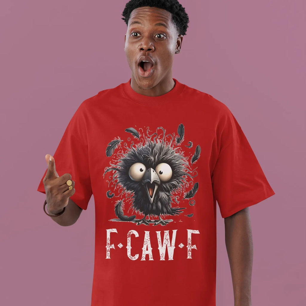 Pasimax "F-Caw-F" Crow T-Shirt — detail close-up