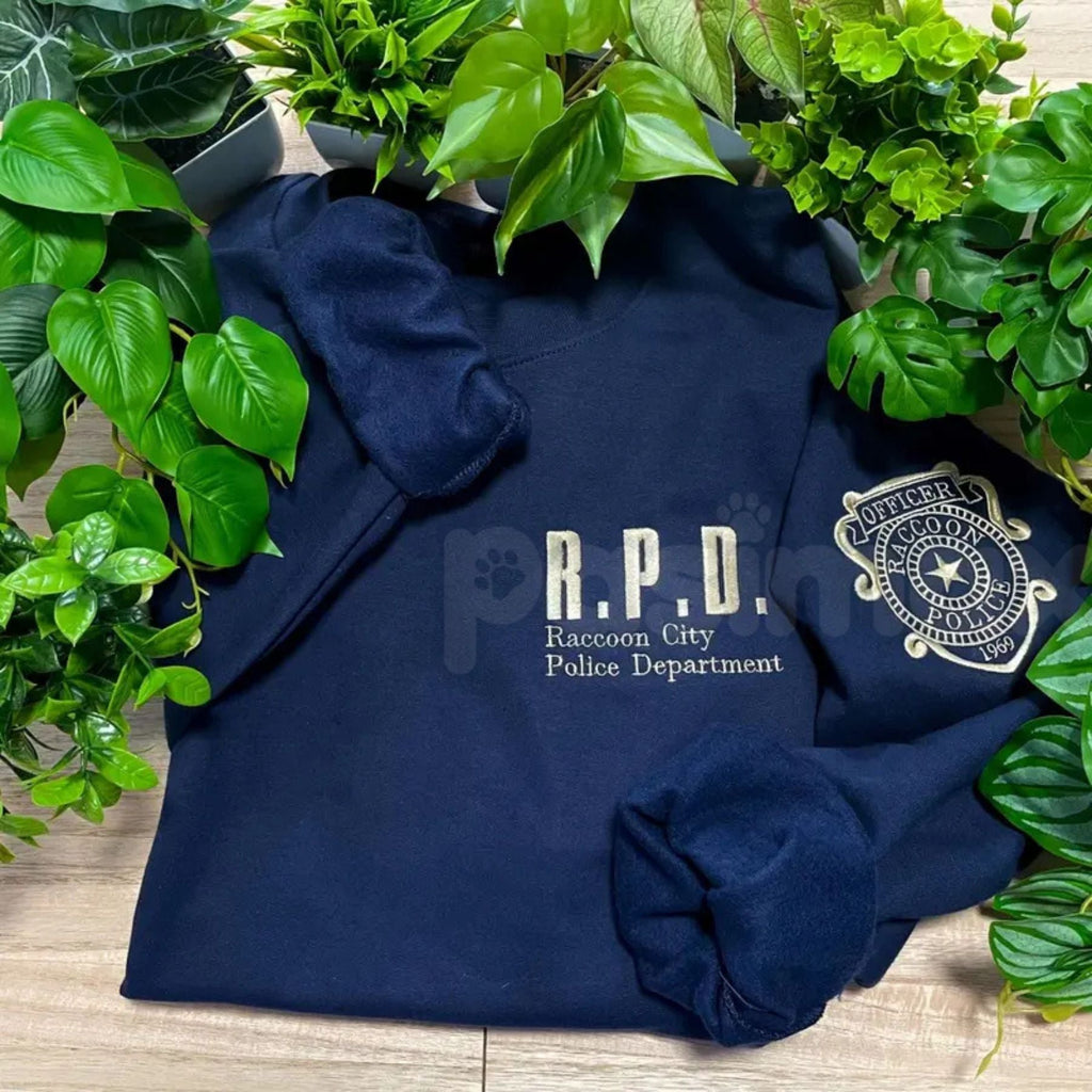 Pasimax Elite S.T.A.R.S. Double Sided Embroidered Sweatshirt – Resident Evil R.P.D. Fan Gear — detail close-up