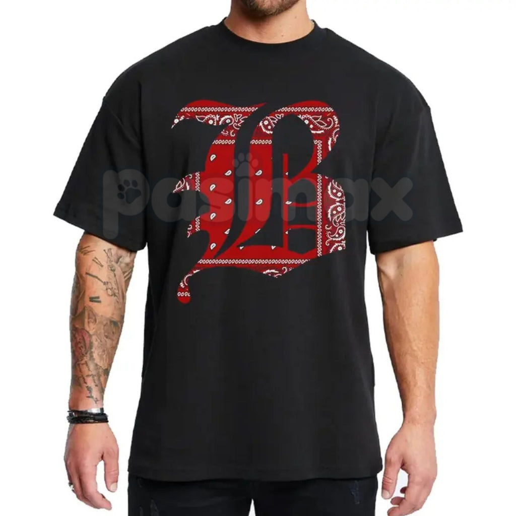 B Bandana Lettering Chicano Shirt – Chicana Cholo Lowrider Style Hoodie & West Coast Aesthetic Sweatshirt