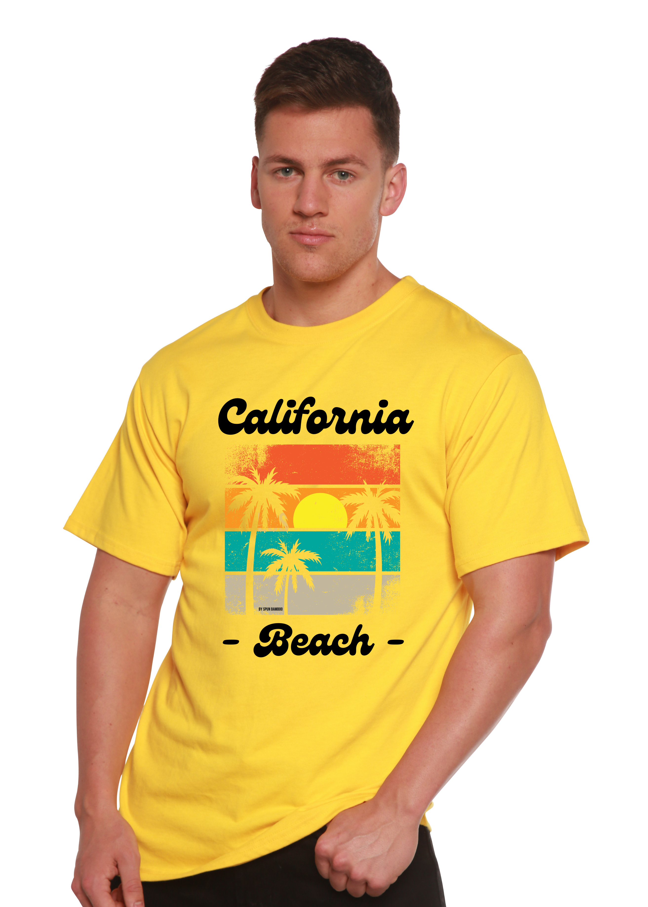 Spun Bamboo California Beach Unisex Bamboo Viscose/Organic Cotton Short Sleeve Graphic T-Shirt — alternative angle