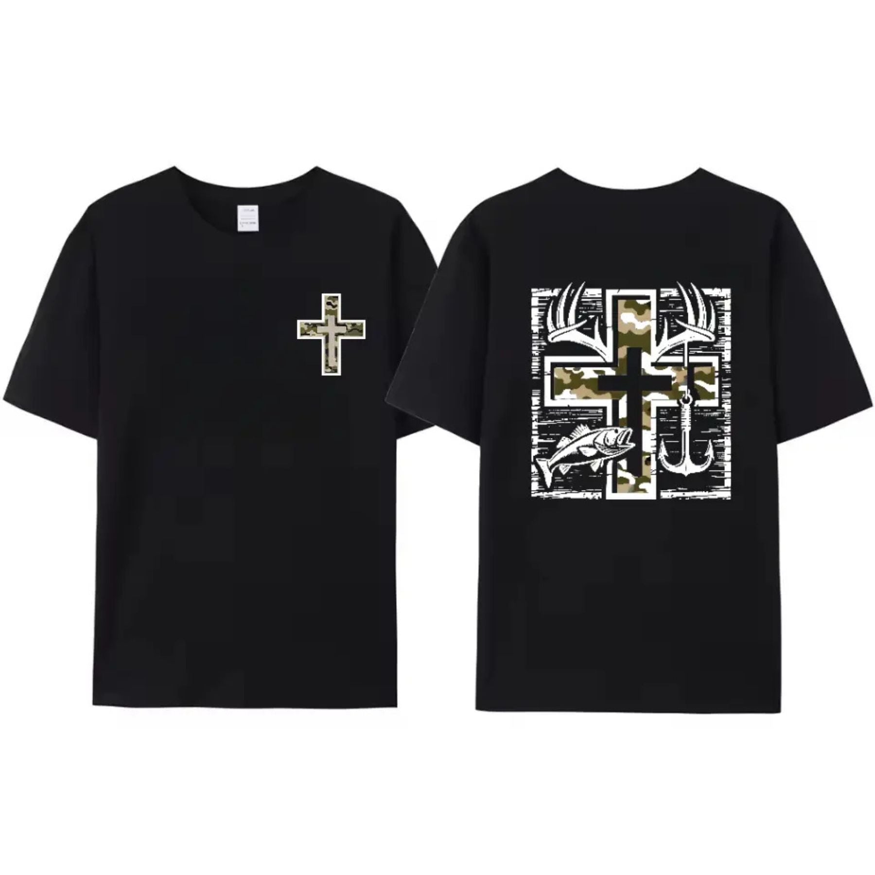 Pasimax Faithful Outdoorsmen T-Shirt — detail close-up