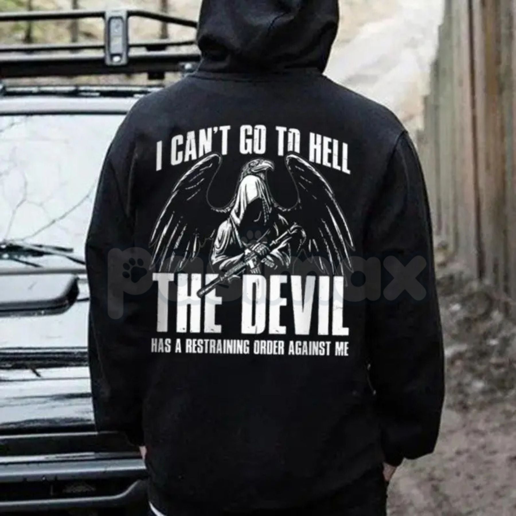 Pasimax Tactical Skull Hoodie – Military Operator Graphic Pullover, Punisher Inspired Gear, Unisex Concealed Carry Apparel — 
