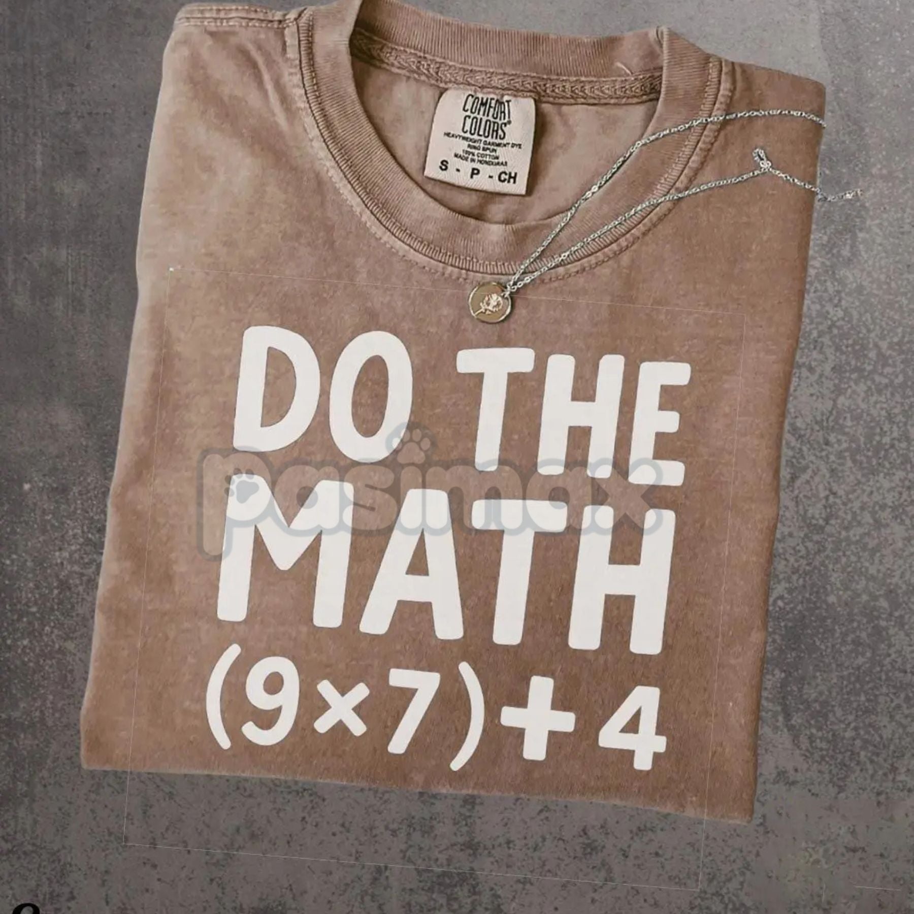 Pasimax Comfort Colors® Vintage Math Meme T-Shirt – '67 Problem Solver' Funny Teacher Shirt, Retro Classroom Humor Gift — det