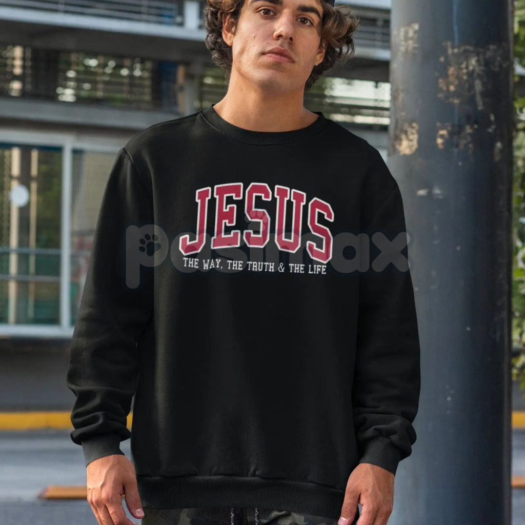 Pasimax Walk in Faith Christian Sweatshirt — detail close-up