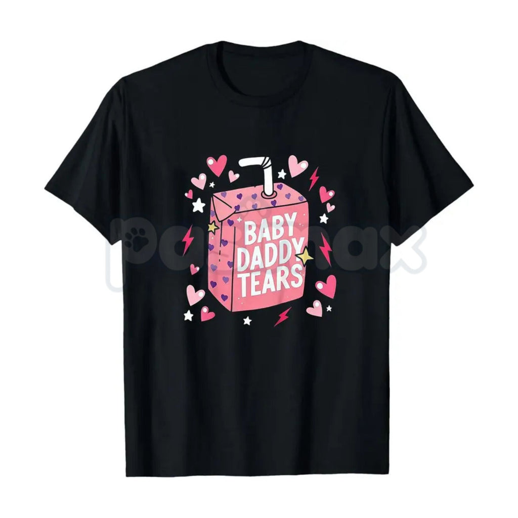 Pasimax Baby Daddy Tears Love Heart Shirt – Dad Is My Valentine Hoodie & Funny Sarcastic Sweatshirt — detail close-up