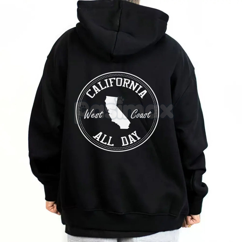 Pasimax Cali Chicano Lowrider Oversized Graphic Hoodie – Medium Heavy Pullover, Unisex Streetwear Sweatshirt — detail close-u