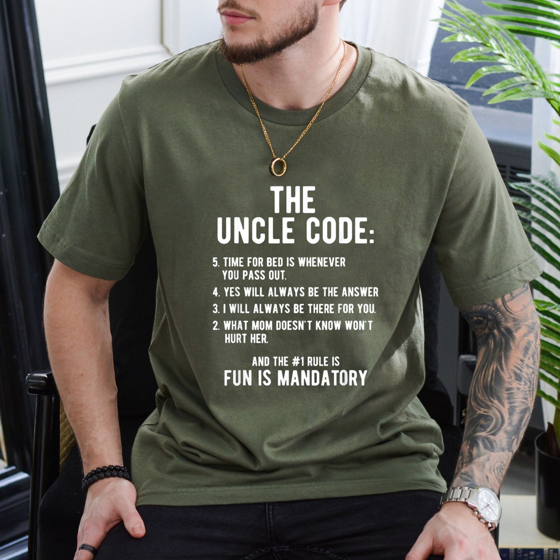 Pasimax "The Uncle Code" T-Shirt — lifestyle context