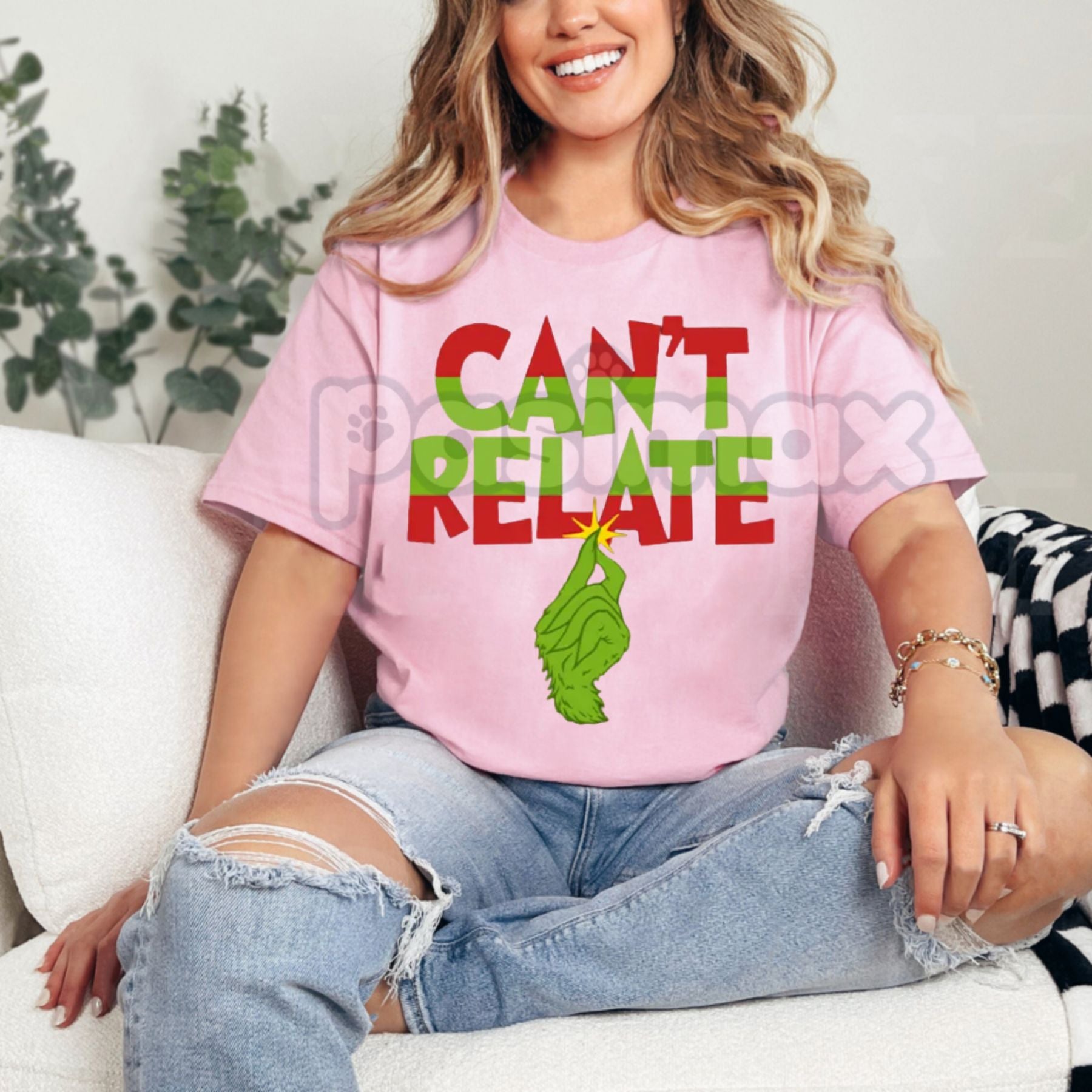 Pasimax "Can’t Relate" Holiday Tee - Funny Anti-Christmas Slogan Shirt, Sarcastic Seasonal Apparel, Jaded Holiday Humor Gift 