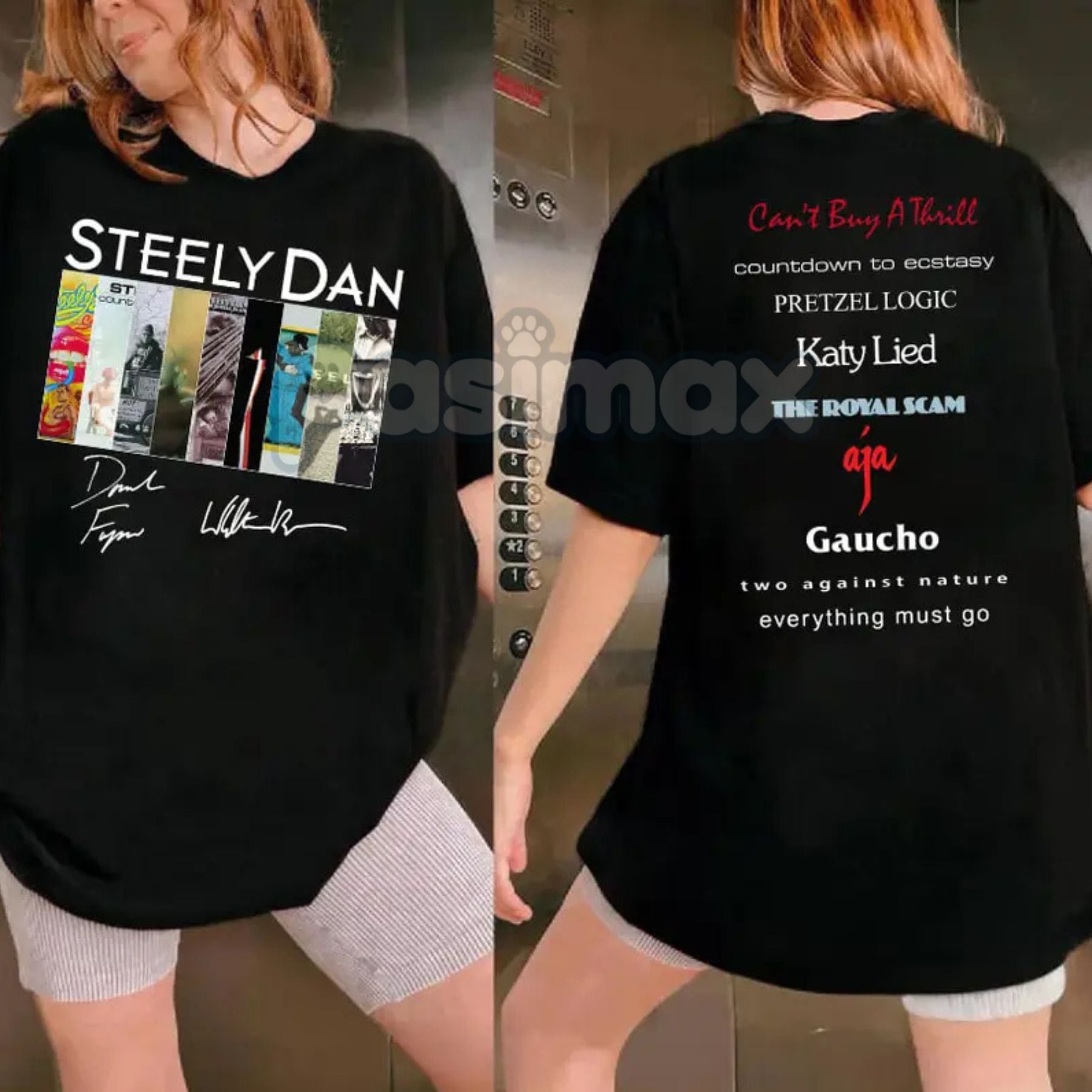 Pasimax Steely Dan 2 Sided Album Shirt — lifestyle context
