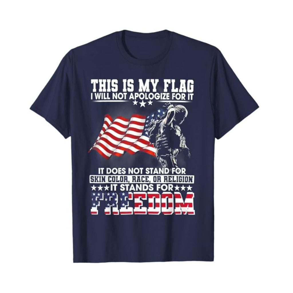 Pasimax Vintage American Flag & Soldier T-Shirt — detail close-up