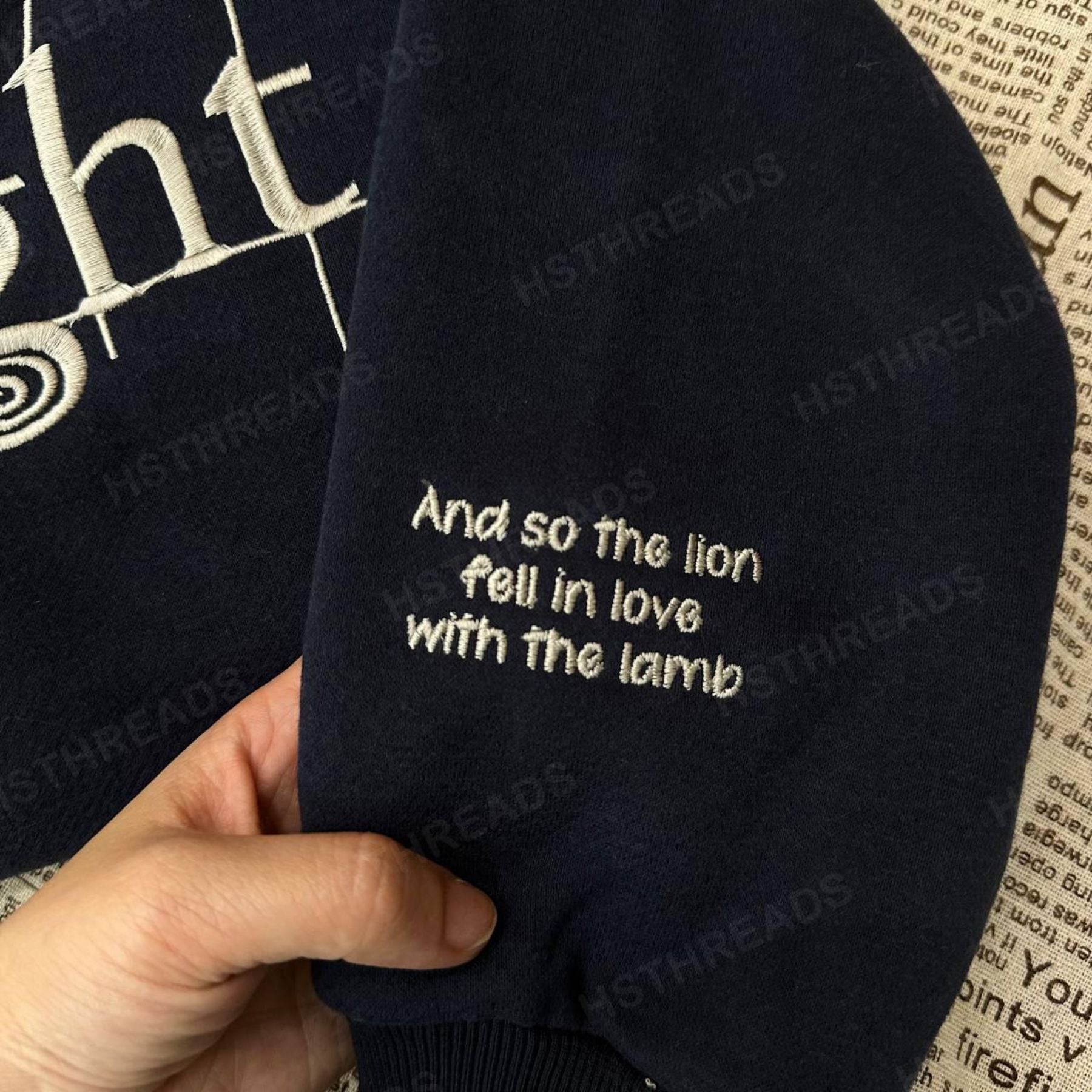 Pasimax Twilight Saga Embroidered Sweatshirt — detail close-up