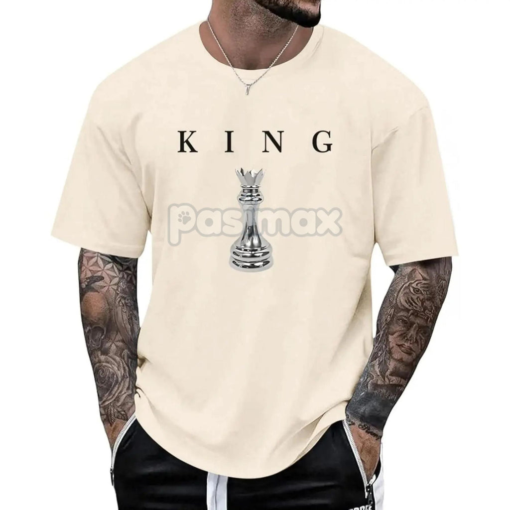 Pasimax Men's Chess Shirt Graphic Tee — detail close-up