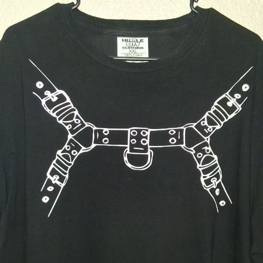 Hustle City Clothing Harness Graphic T-Shirt — lifestyle context