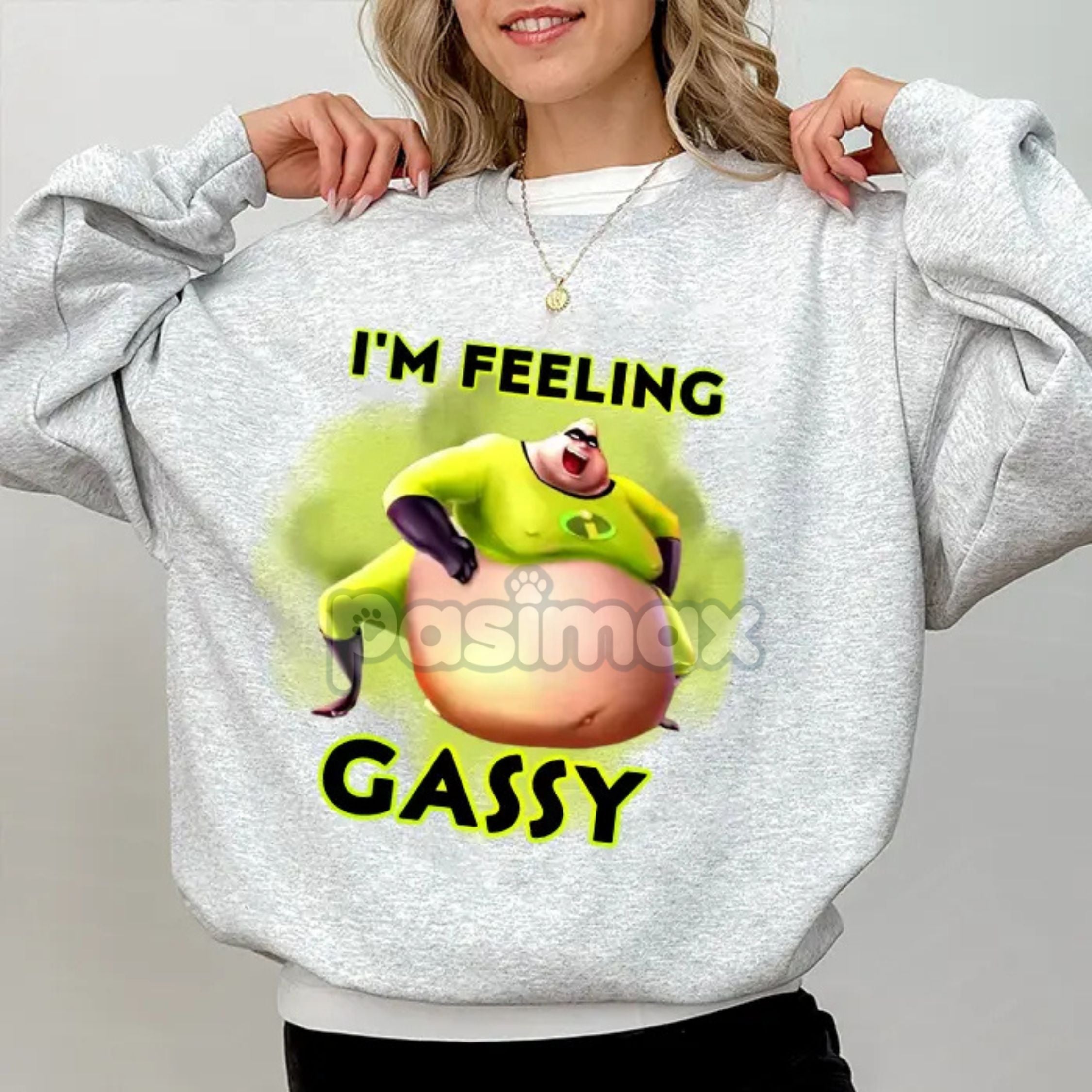 Pasimax The Incredibles Gassy Sweatshirt — detail close-up
