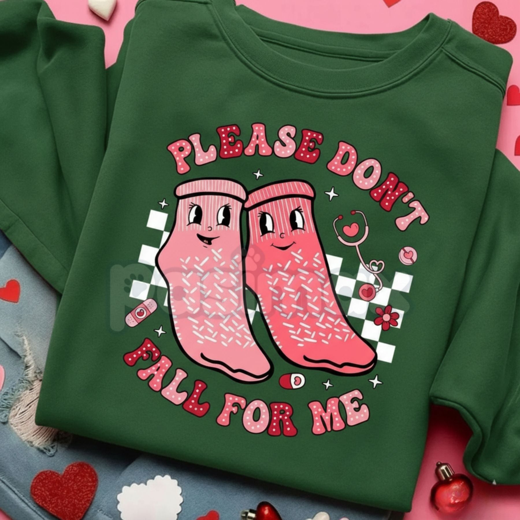 Pasimax Nurse Valentine Sweatshirt | Valentine’s Day Nursing Sweater | Stethoscope Heart Crewneck | RN LPN Nursing Student Ju