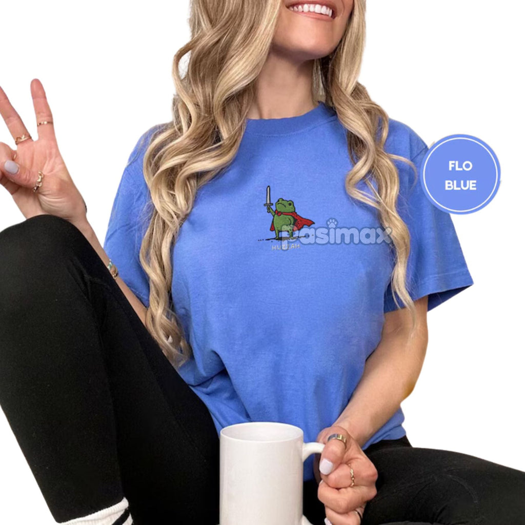 Pasimax Medieval Frog Knight Comfort Colors T-Shirt — alternative angle