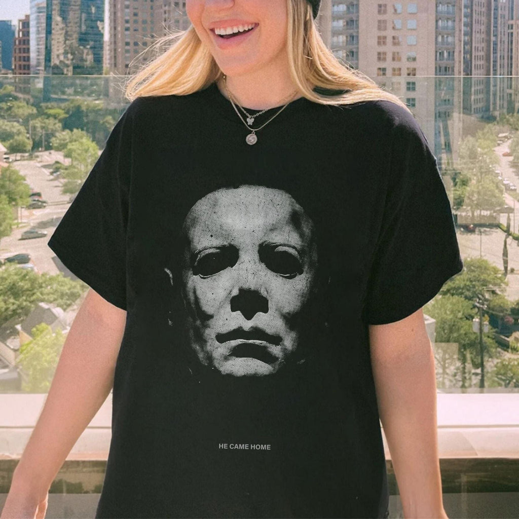 Pasimax "The Night He Came Home" Michael Myers T-Shirt — lifestyle context