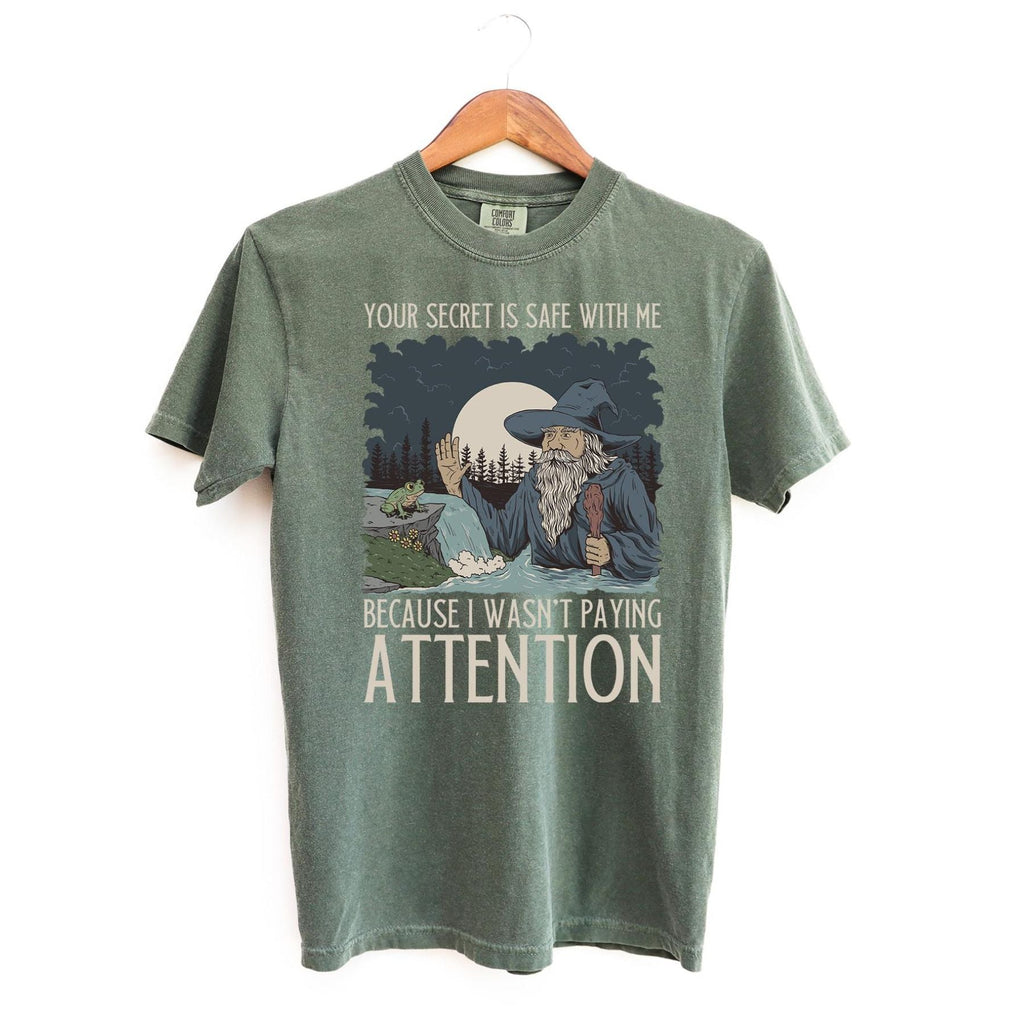 Pasimax Your Secret Is Safe With Me T-Shirt — detail close-up