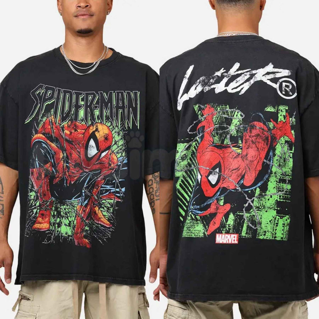 Spider-Man Graphic T-Shirt – Classic Marvel Superhero Unisex Cotton Streetwear Shirt