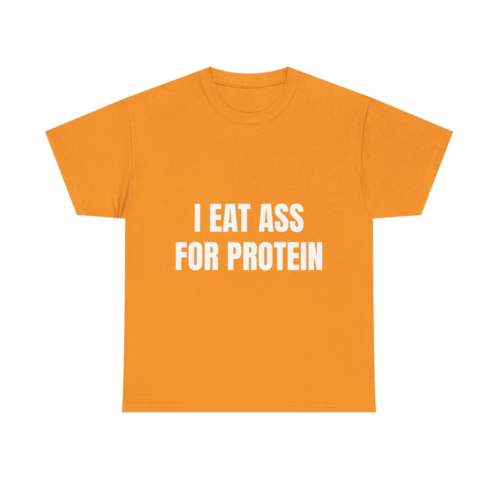 Pasimax "I EAT THIS FOR PROTEIN" Funny T-Shirt — detail close-up
