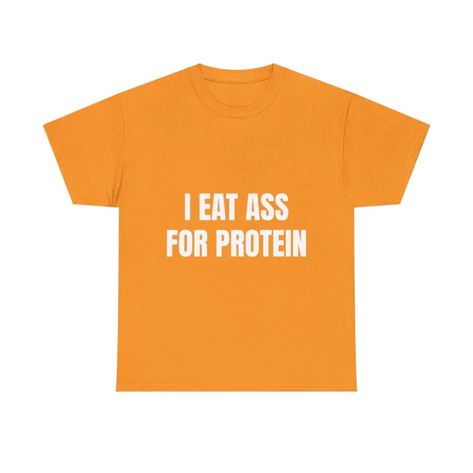 Pasimax "I EAT THIS FOR PROTEIN" Funny T-Shirt — detail close-up