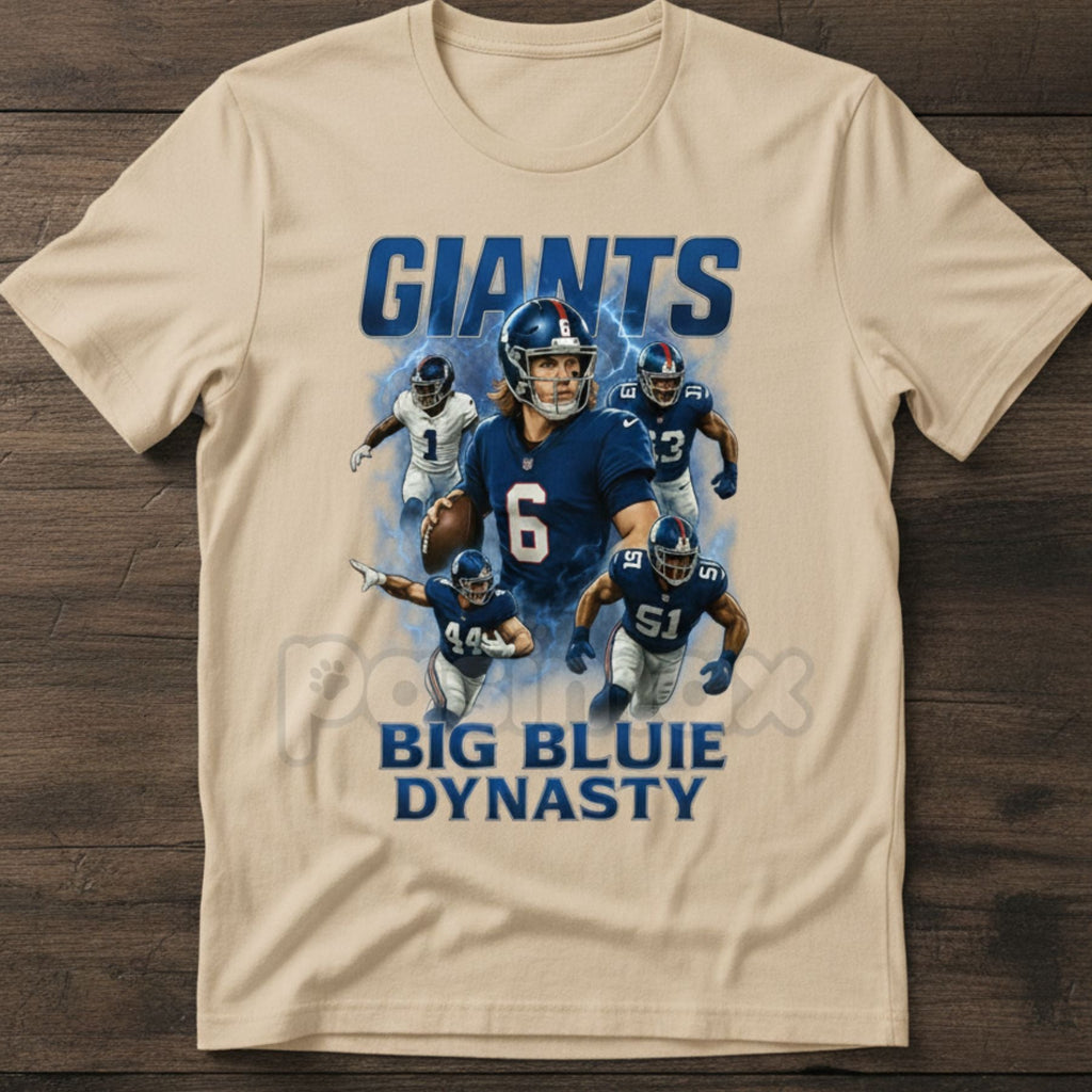 Pasimax Giants "Future Is Now" T-Shirt - Dart, Nabers, Hyatt, Skattebo, Carter Core Five Tee, NY Football Youth Movement — de