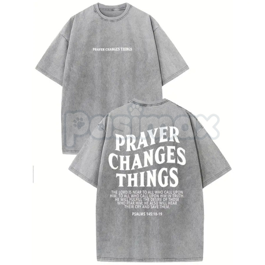 Pasimax Prayer Change Things Vintage Washed T-Shirt — detail close-up