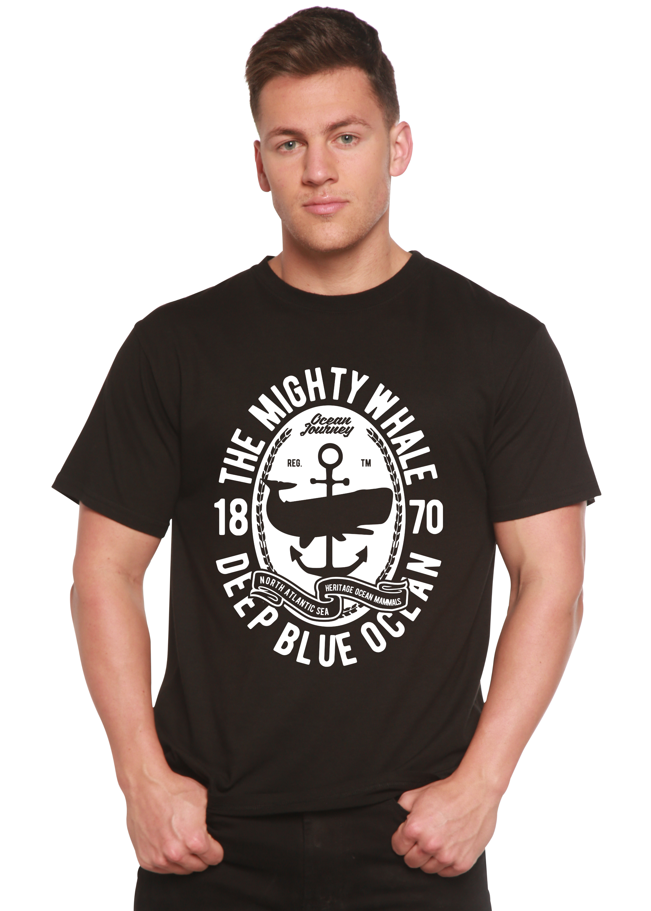 Spun Bamboo The Mighty Spun Bamboo® Men's Bamboo Viscose/Organic Cotton Short Sleeve Graphic T-Shirt — main product shot