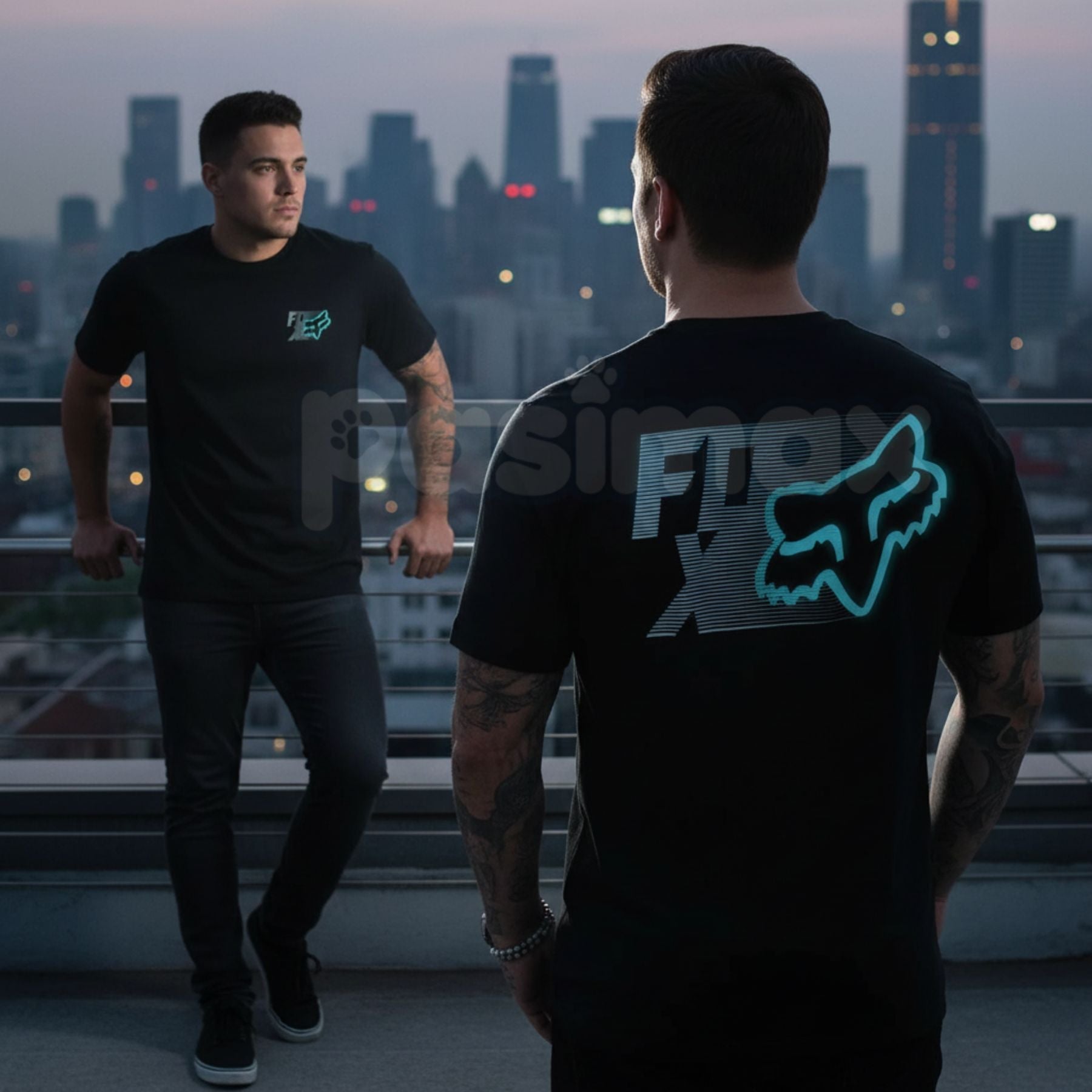 Pasimax Fox Racing Graphic T-Shirt for Men – Premium 100% Cotton Motocross Lifestyle Tee, Heavyweight Off-Road Sports Fan Top