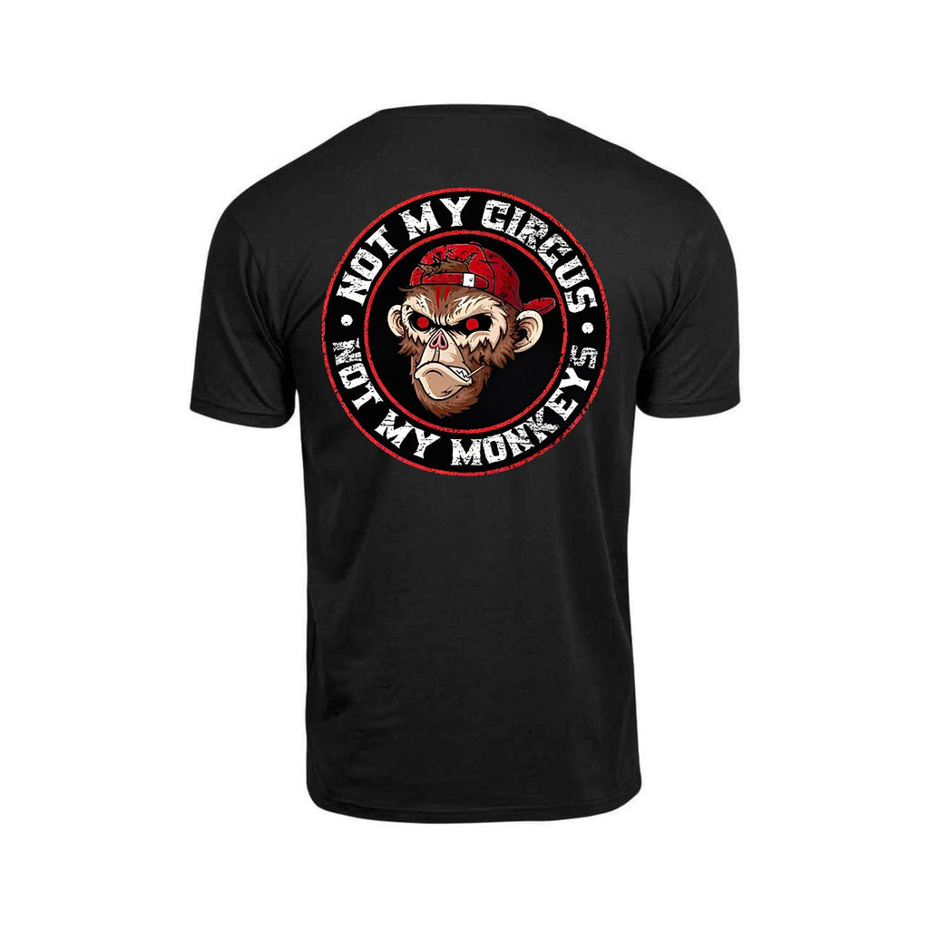 Pasimax "Not My Circus Not My Monkeys" T-Shirt — detail close-up