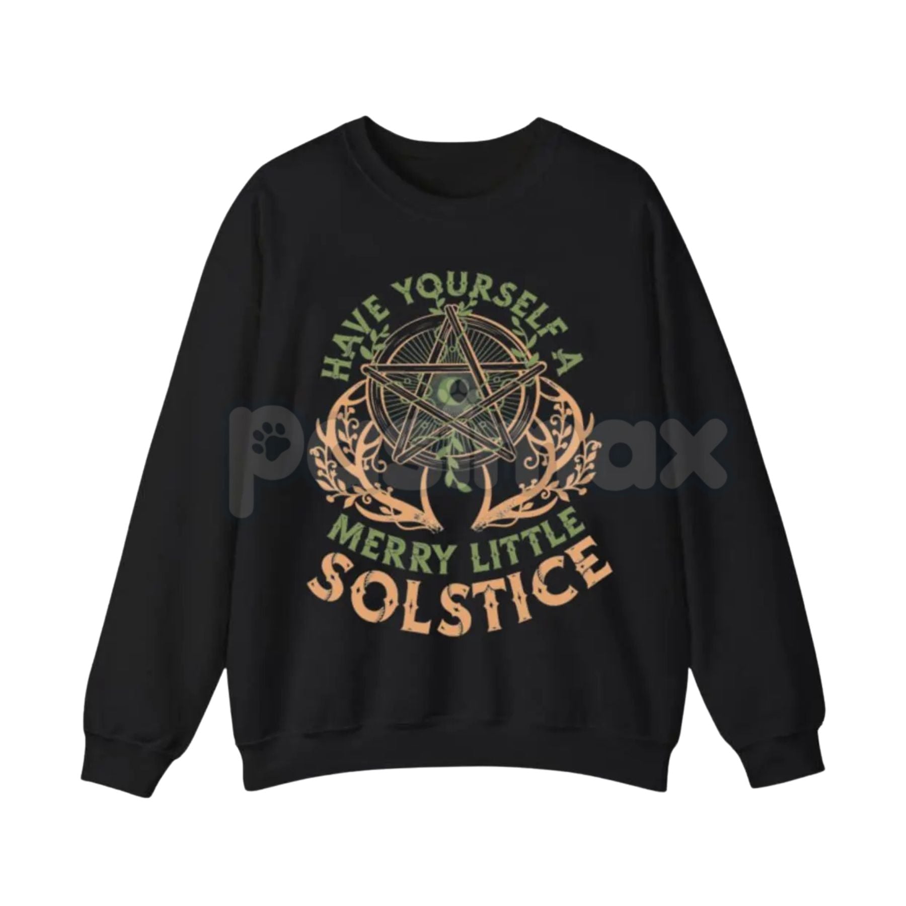 Pasimax Rustic Yule Winter Solstice Sweatshirt | Folklore Nature Pine Tree Jumper | Deep Winter Cozy Seasonal Crewneck — deta