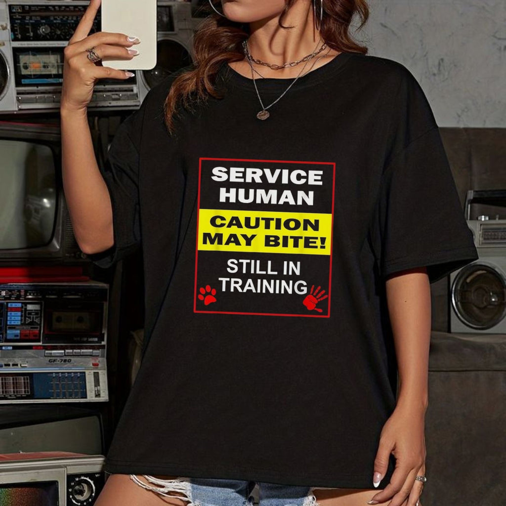 Pasimax "Emotional Support Human Do Not Pet" T-Shirt - Funny Service Dog Love Tee, Summer Gift for Dog Owners — side view