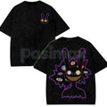 Pasimax Jax v3 The Amazing Digital Circus Washed T-Shirt – Vintage Graphic Menswear, Gift for TADC Fans — detail close-up