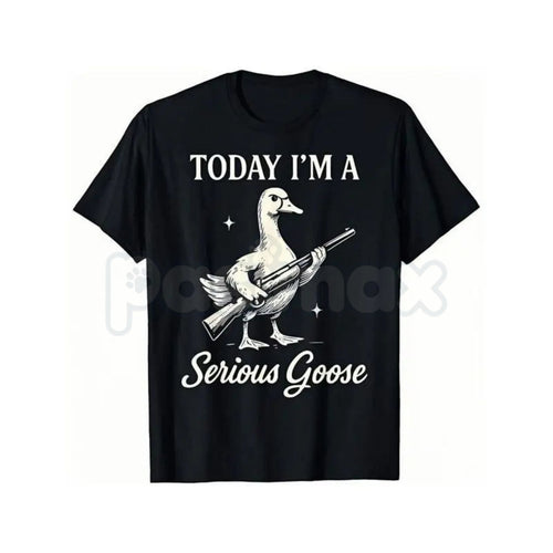 Serious Goose Graphic Shirt – Quirky Animal Art Hoodie & Funny Slogan Streetwear Sweatshirt