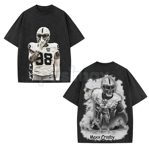 The Condor Maxx Crosby T-shirt – Premium 100% Cotton Acid Wash, Football American Fans Tee