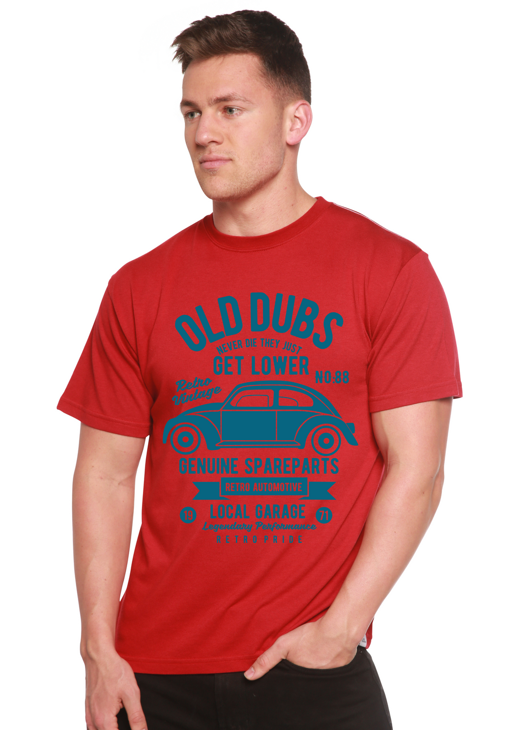 Spun Bamboo Old Dubs Spun Bamboo® Men's Bamboo Viscose/Organic Cotton Short Sleeve Graphic T-Shirt — back view