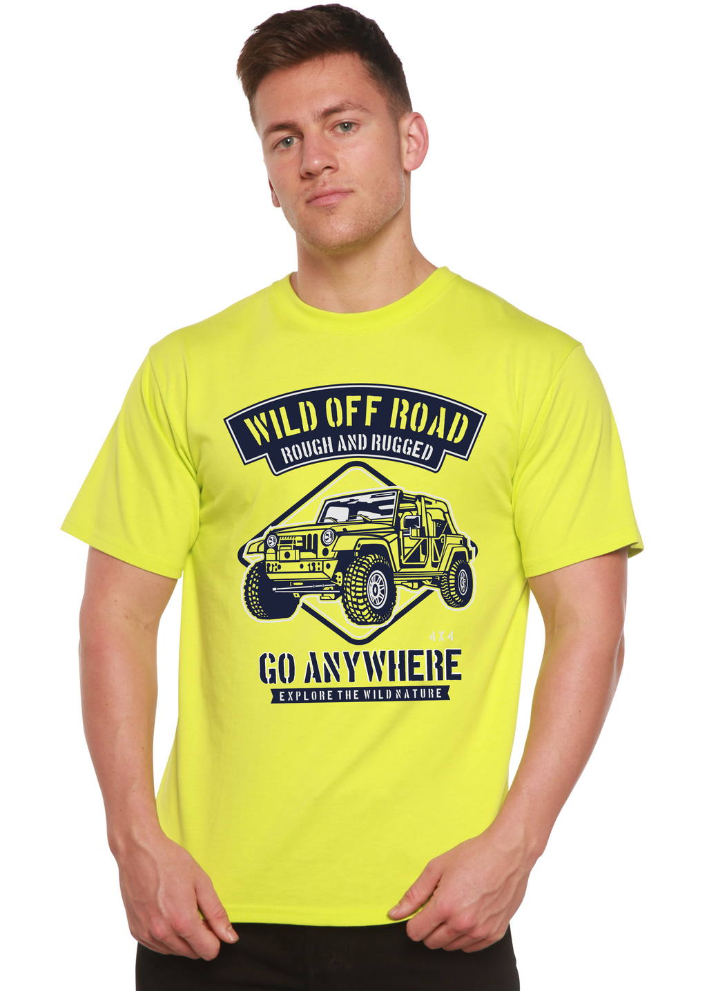 Spun Bamboo Wild Off Road Spun Bamboo® Men's Bamboo Viscose/Organic Cotton Short Sleeve Graphic T-Shirt — alternative angle